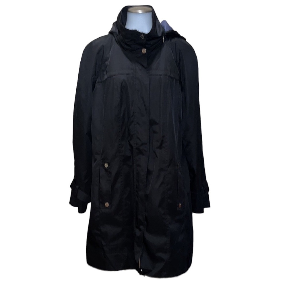 CALVIN KLEIN Black Trench Raincoat/Coat~L